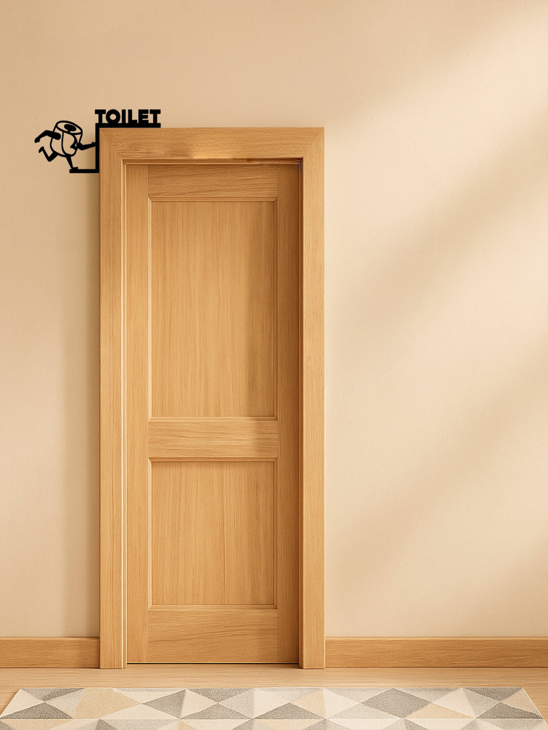 Funny Toilet Paper Wall Art Humorous Metal Sign Over -Bathroom Over-Door Hanging