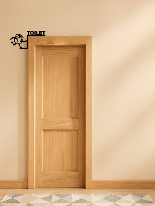 Funny Toilet Paper Wall Art Humorous Metal Sign Over -Bathroom Over-Door Hanging