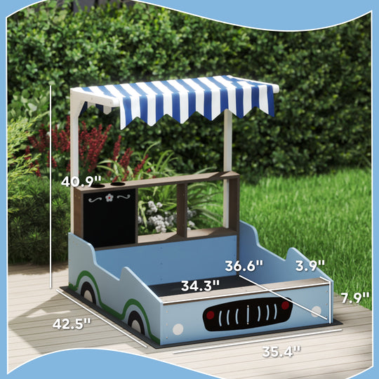 Kids Wooden Sandbox