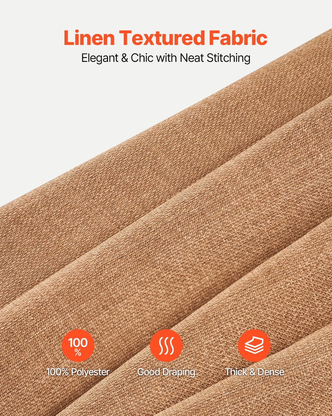 Natural Linen Curtains 52 X 84 Inch 2 Panels Set Grommet Light Filtering Thick