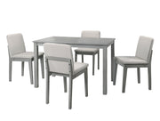 Grey Finish 5 Piece Dining Room