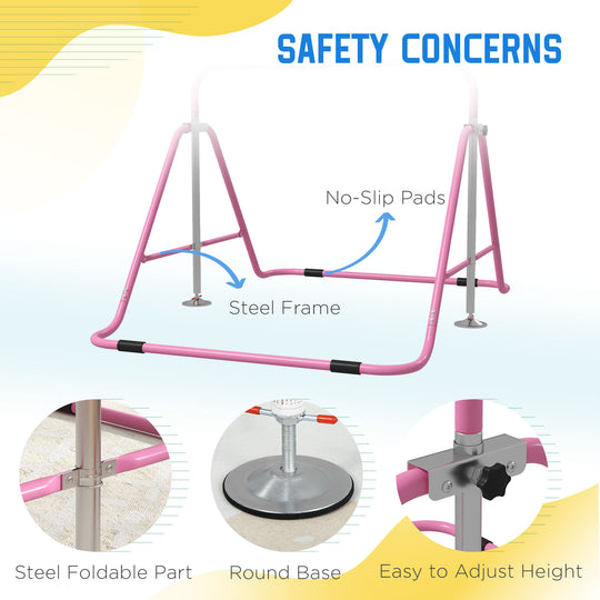 Folding Gymnastics Bar for Kids