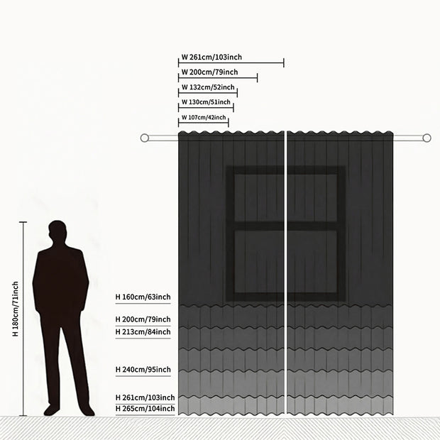 Living Room, Water Wave Curtains