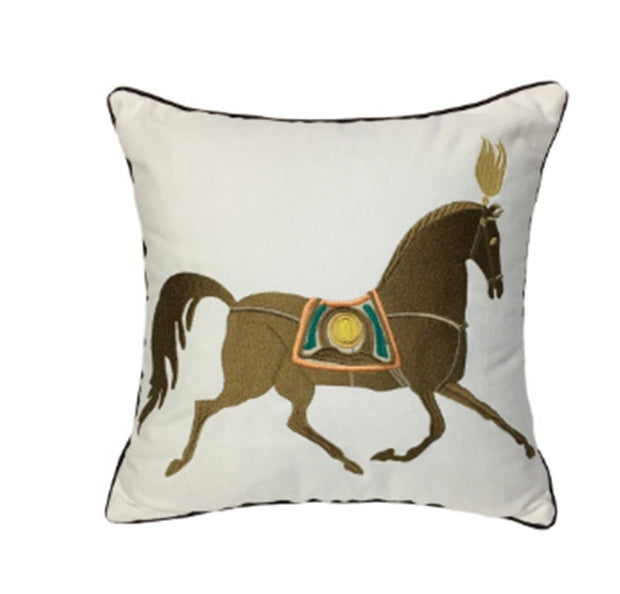 Embroidered Sofa Pillow Bedside Cushion Cover