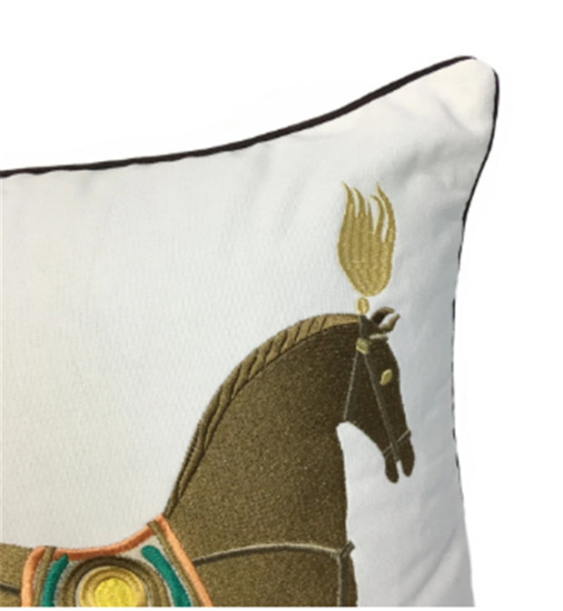 Embroidered Sofa Pillow Bedside Cushion Cover