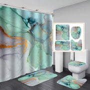 Curtains in the Bathroom Waterproof Bath Curtain with Hook Sets Flannel