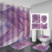 Curtains in the Bathroom Waterproof Bath Curtain with Hook Sets Flannel