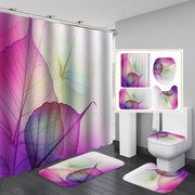 Curtains in the Bathroom Waterproof Bath Curtain with Hook Sets Flannel