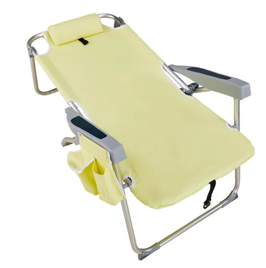 Oxford Cloth Silver Beach Chair