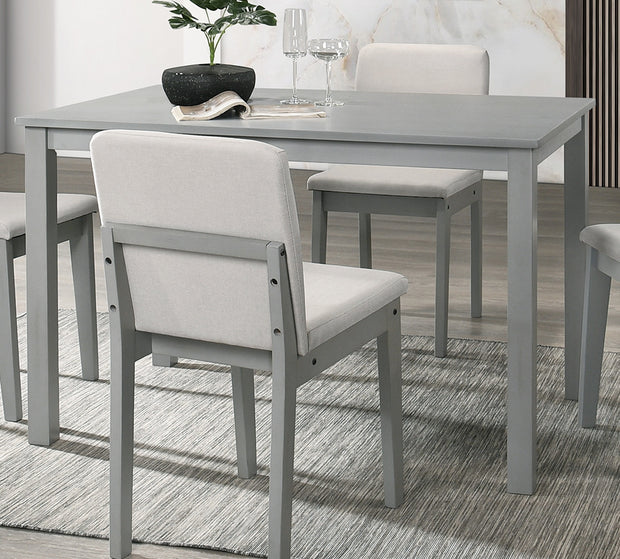 Grey Finish 5 Piece Dining Room