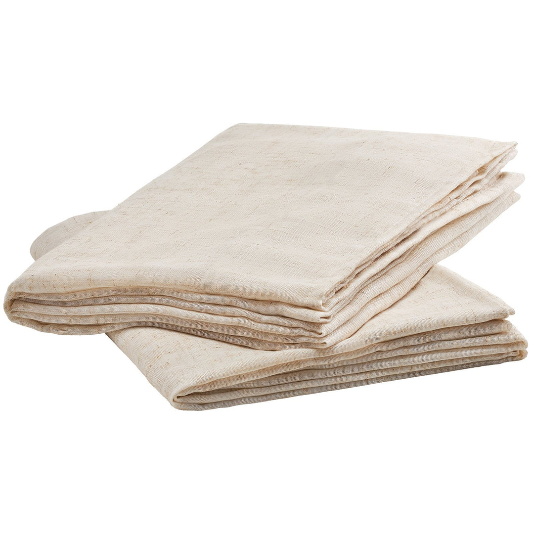 Natural Linen Curtains 52 X 84 Inch 2 Panels Set Semi Sheer Light Filtering