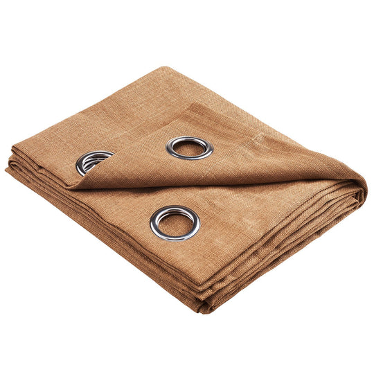 Natural Linen Curtains 52 X 84 Inch 2 Panels Set Grommet Light Filtering Thick