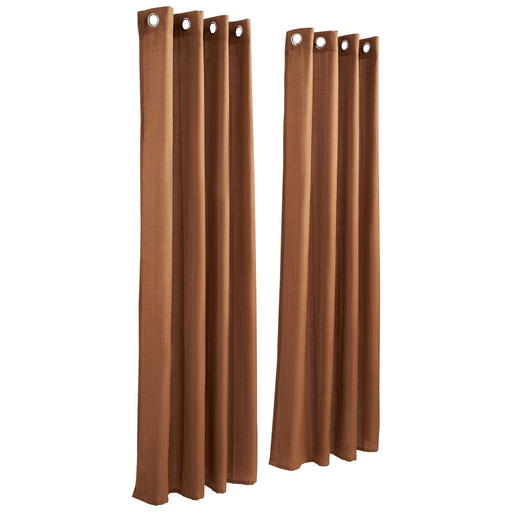 Natural Linen Curtains 52 X 84 Inch 2 Panels Set Grommet Light Filtering Thick