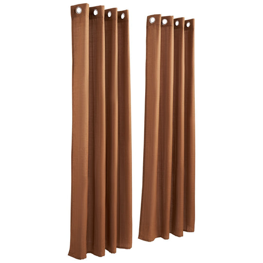 Natural Linen Curtains 52 X 84 Inch 2 Panels Set Grommet Light Filtering Thick