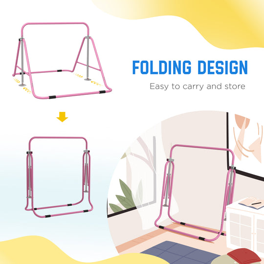 Folding Gymnastics Bar for Kids