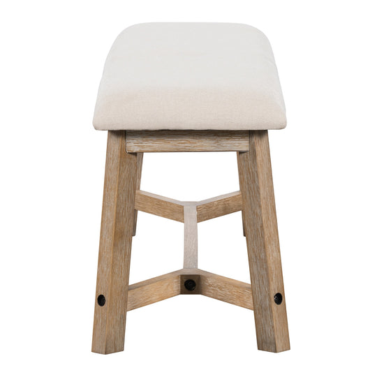 TREXM 6-piece Retro Farmhouse Style Dining Set, Rectangular Table And 4 Upholstered Chairs With Ratt