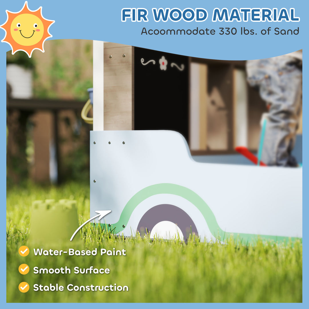 Kids Wooden Sandbox