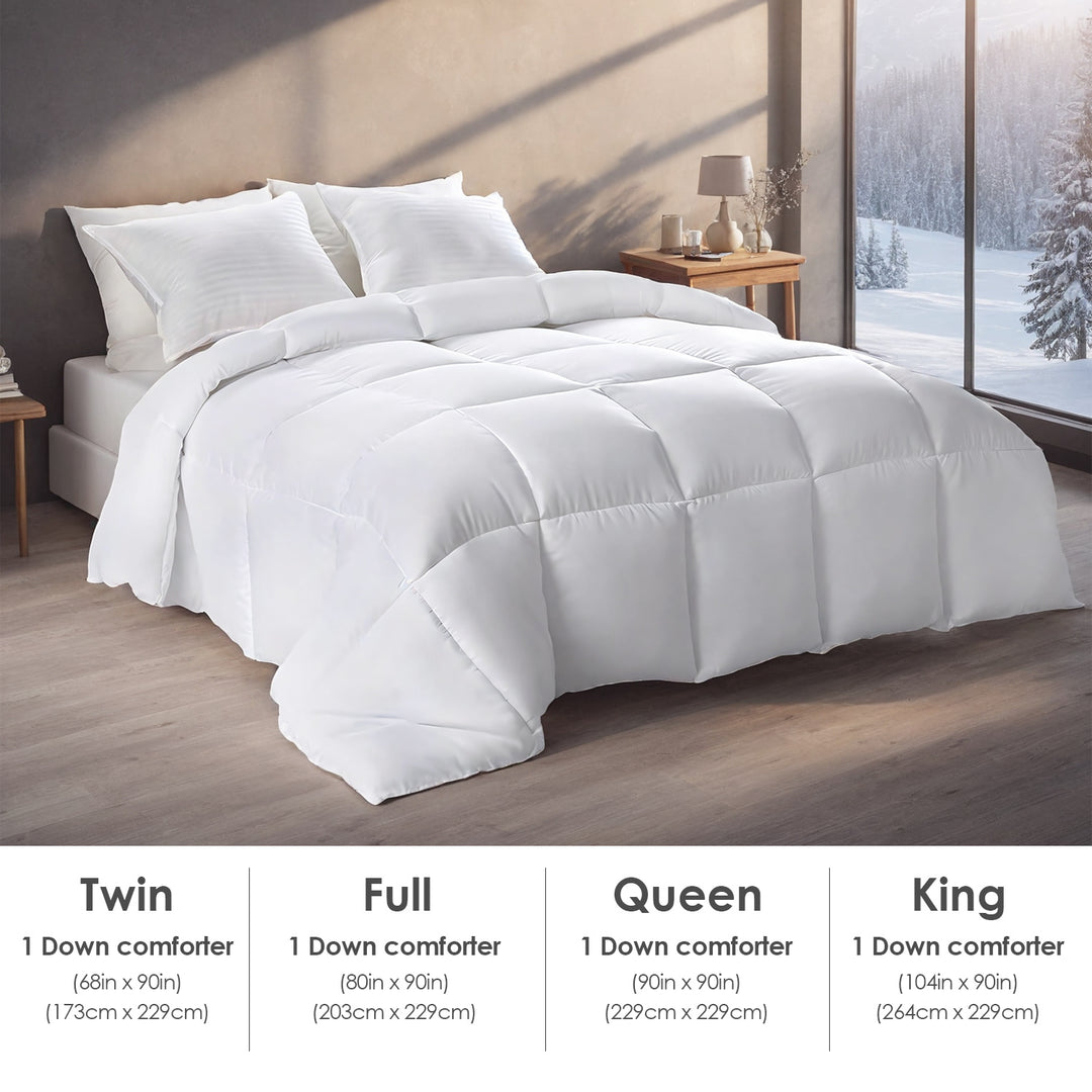 White Oversized Checkered Quilted Plump Duvet Luxury Hotel-grade Comfort For Bedrooms And