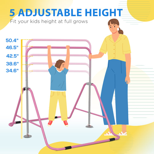 Folding Gymnastics Bar for Kids