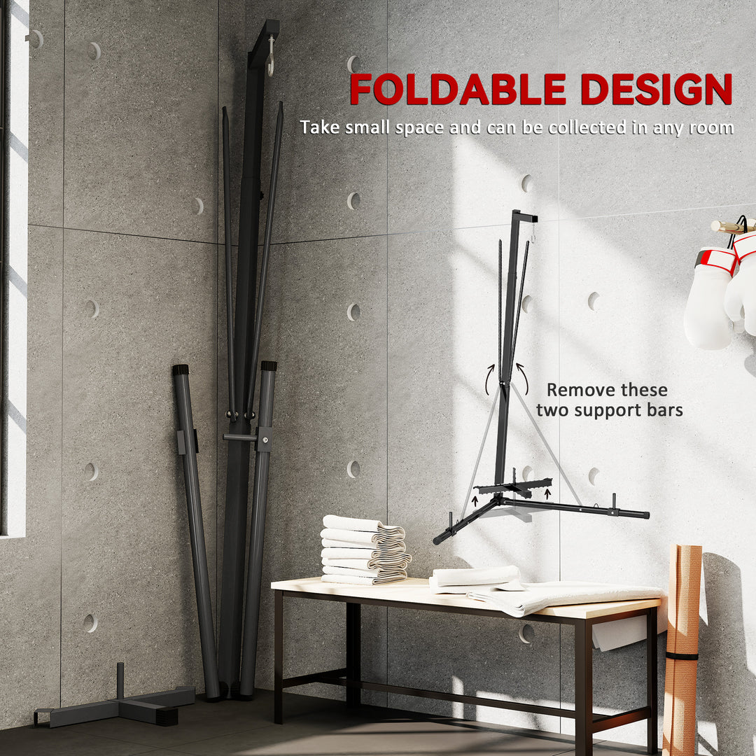 Height Adjustable Heavy Bag Stand with Weighted Base
