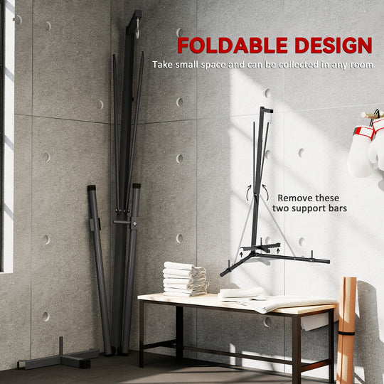 Height Adjustable Heavy Bag Stand with Weighted Base