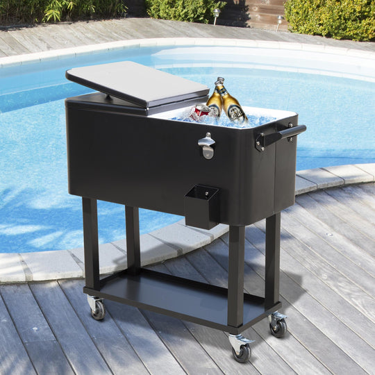 80 QT Rolling Cooling Ice Chest