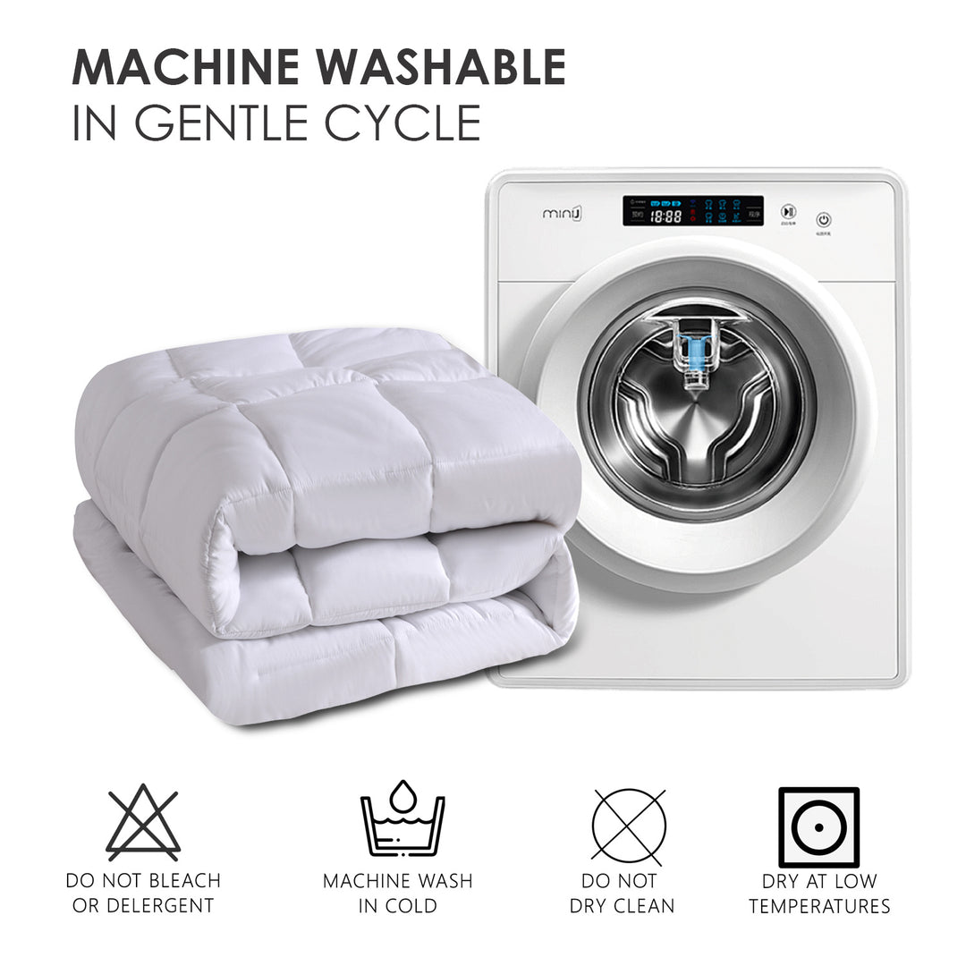 White Oversized Checkered Quilted Plump Duvet Luxury Hotel-grade Comfort For Bedrooms And