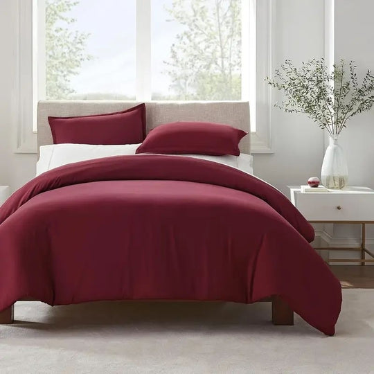 Serta Simply Clean Solid Duvet Cover