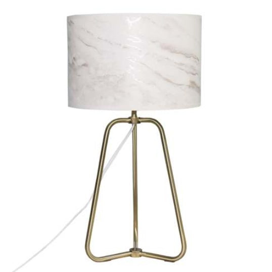 New Design Small Modern Stylish Desk Lamp In Stock In The United States, Easy To Install, Optima Marble Lampshade Table Lamp - Bronze 110V Metal Online Shift Switch, Used For Bedside Table Lamp