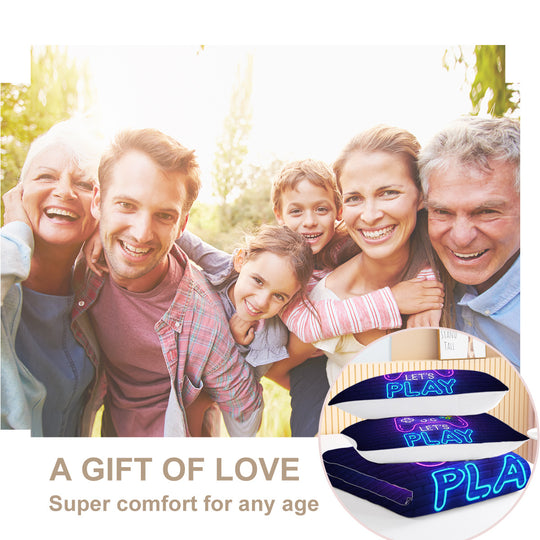 3 Pieces Neon Game Pattern Comforter Set Ultra Soft Bedding Set