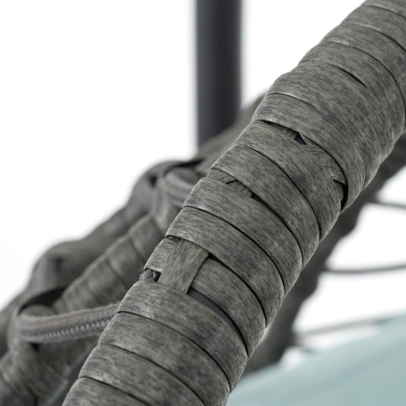 Indoor And Outdoor Swing Chair With Stand, Patio Wicker Hanging Egg Chair, Hanging Basket Chair Suitable For Bedroom, Living Room And Balcony