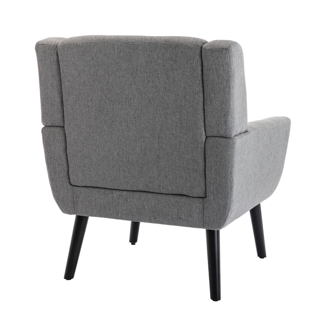 Modern Soft Linen Ergonomic Accent Chair For Living Room, Bedroom, Home