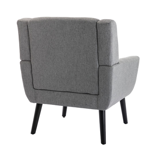 Modern Soft Linen Ergonomic Accent Chair For Living Room, Bedroom, Home