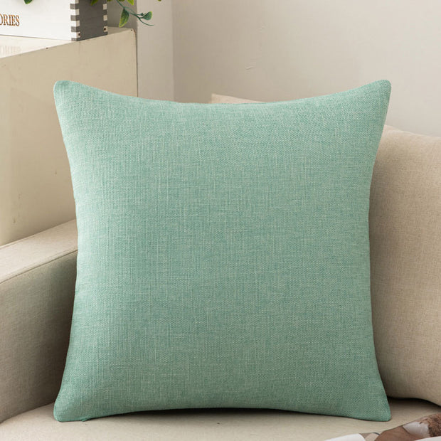 Solid Color Cotton And Linen Sofa Pillow Cases