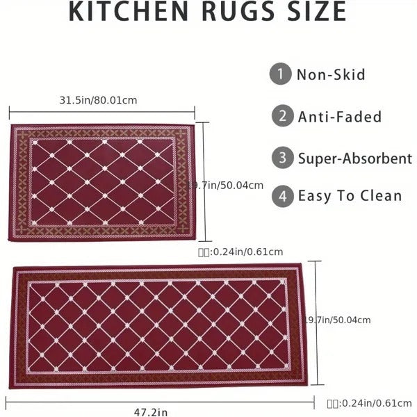 Kitchen Mat Cushioned Kitchen Rugs Non-Skid