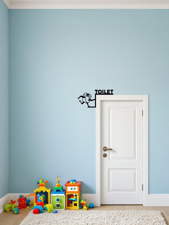 Funny Toilet Paper Wall Art Humorous Metal Sign Over -Bathroom Over-Door Hanging