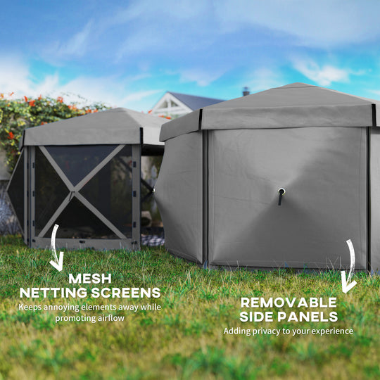 12' x 12' Hexagonal Pop Up Gazebo