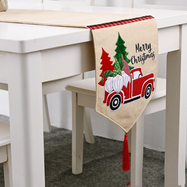 Christmas Decorations Forest Car Table Runner Dining Table