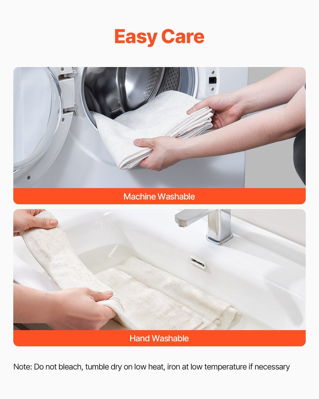 Natural Linen Curtains 52 X 84 Inch 2 Panels Set Semi Sheer Light Filtering