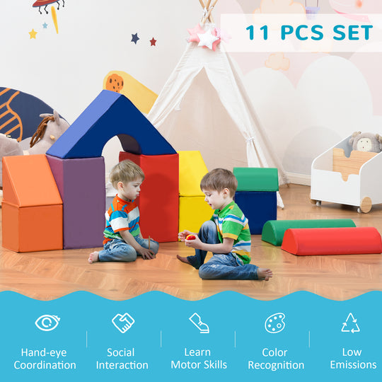 Kids Crawl and Climb Activity Play Set for Climbing, 11-Piece