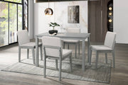 Grey Finish 5 Piece Dining Room