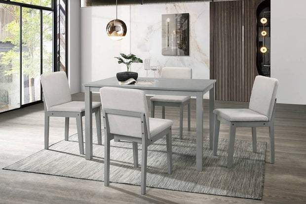 Grey Finish 5 Piece Dining Room