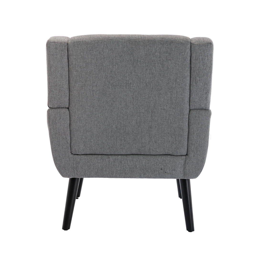 Modern Soft Linen Ergonomic Accent Chair For Living Room, Bedroom, Home