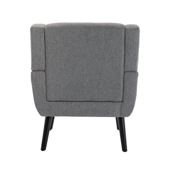 Modern Soft Linen Ergonomic Accent Chair For Living Room, Bedroom, Home