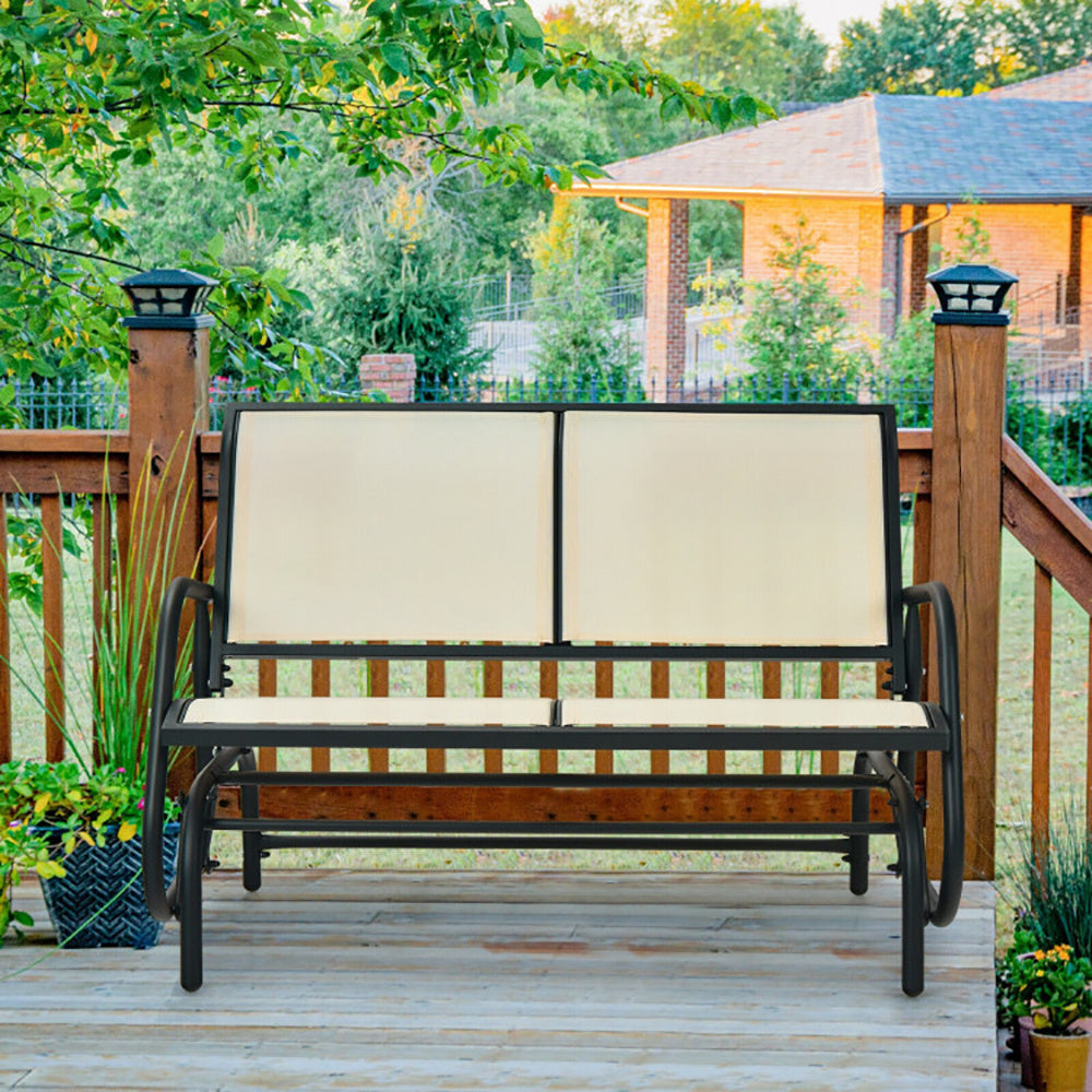 Swing Glider Chair 48 Inch Loveseat Rocker Lounge