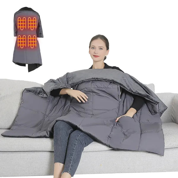 USB Heated Blanket Electric Heated Poncho Shawl