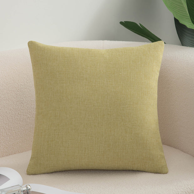 Solid Color Cotton And Linen Sofa Pillow Cases