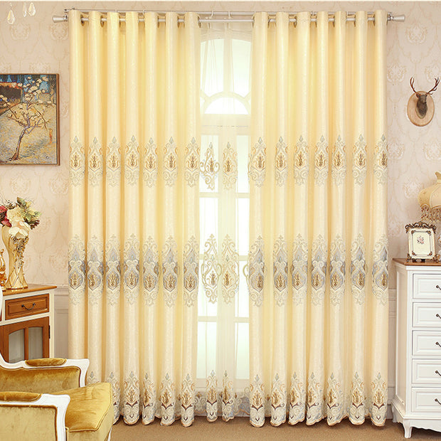 Crown European Embroidery Cloth Mesh Curtains