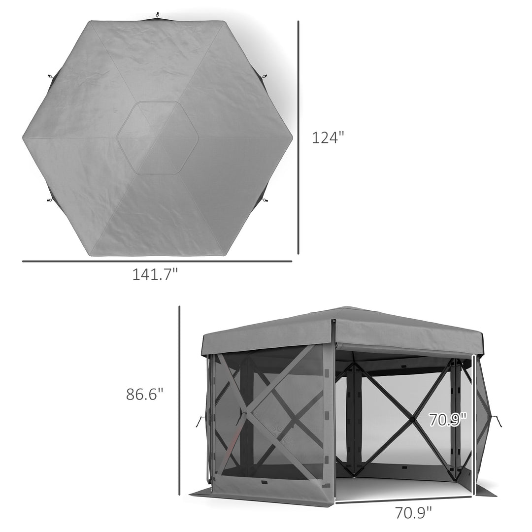 12' x 12' Hexagonal Pop Up Gazebo