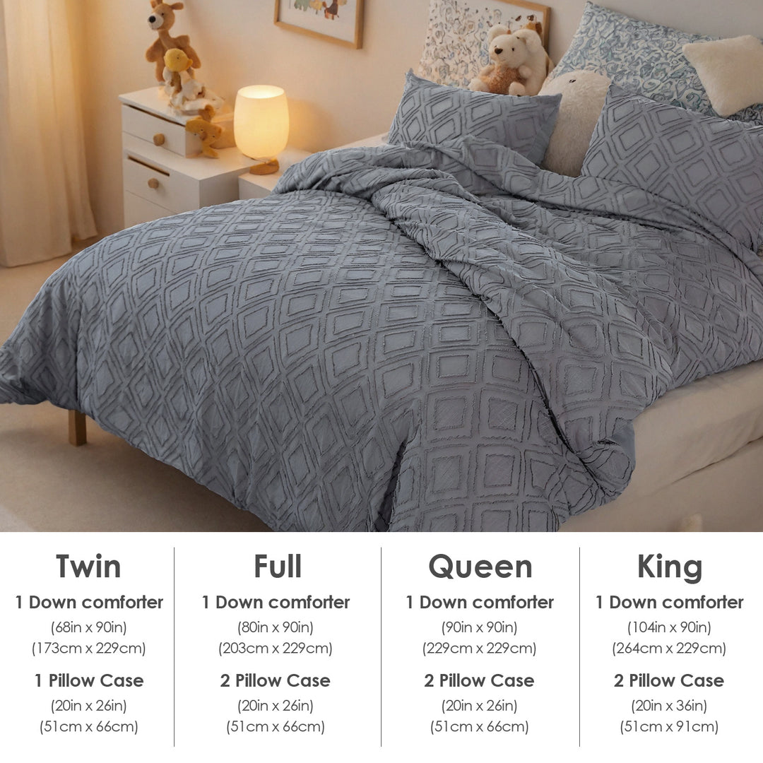 Bohemian Style Quilt Cover Set, Cut Flower Quilt Cover,  Tufted Quilt Cover Three-piece Set, One Quilt Cover And Two Pillowcases,  Washable And Machine Washable Without Shrinkage,  Suitable For Hotels
